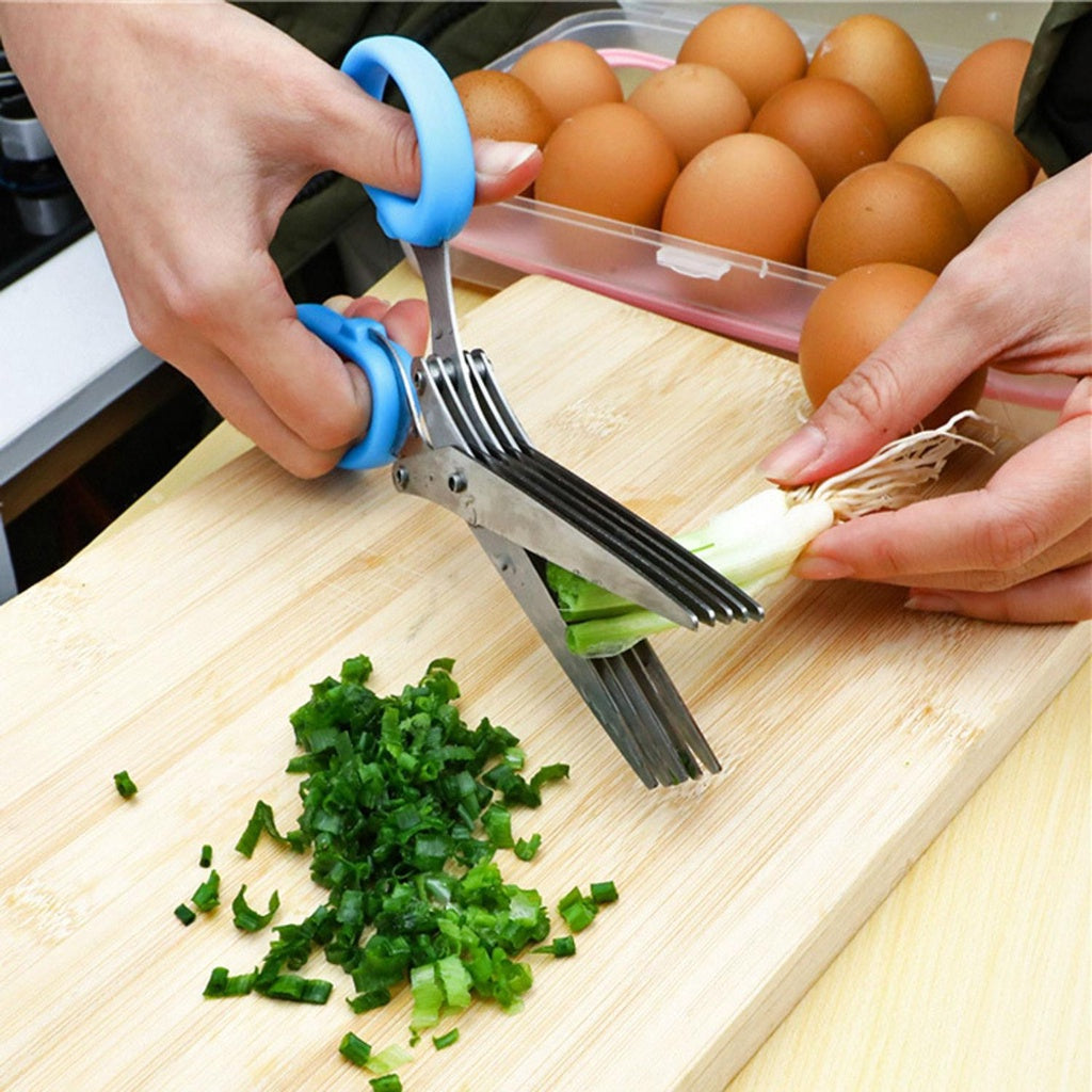 EasyCut - Tesoura Multiuso de Cozinha 5 Lâminas - Entrega Grátis